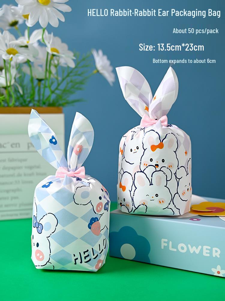 Cute Rabbit Ears Gift Bag for Candy, Cookies & Snacks