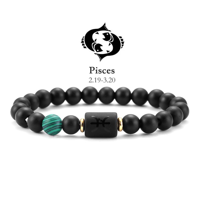 12 Zodiac Natural Stone Bracelets - Cancer, Virgo, Leo, Libra Designs, Ideal Couples & Friendship Gifts, Unisex Jewelry (Pulsera