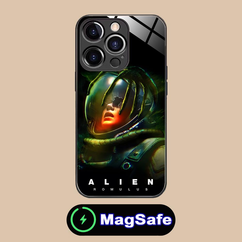 Alien Romulus Mobile Cell Phone Case for iPhone 17 16 15 14 13 12 11 Air Pro Max Plus Mini MagSafe Glass Colorful Cover Cover
