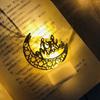 Ramadan Decoration Eid Mubarak Iron Candle LED Light Ornament Islam Muslim House Party Decoration Gift Not Include Battery