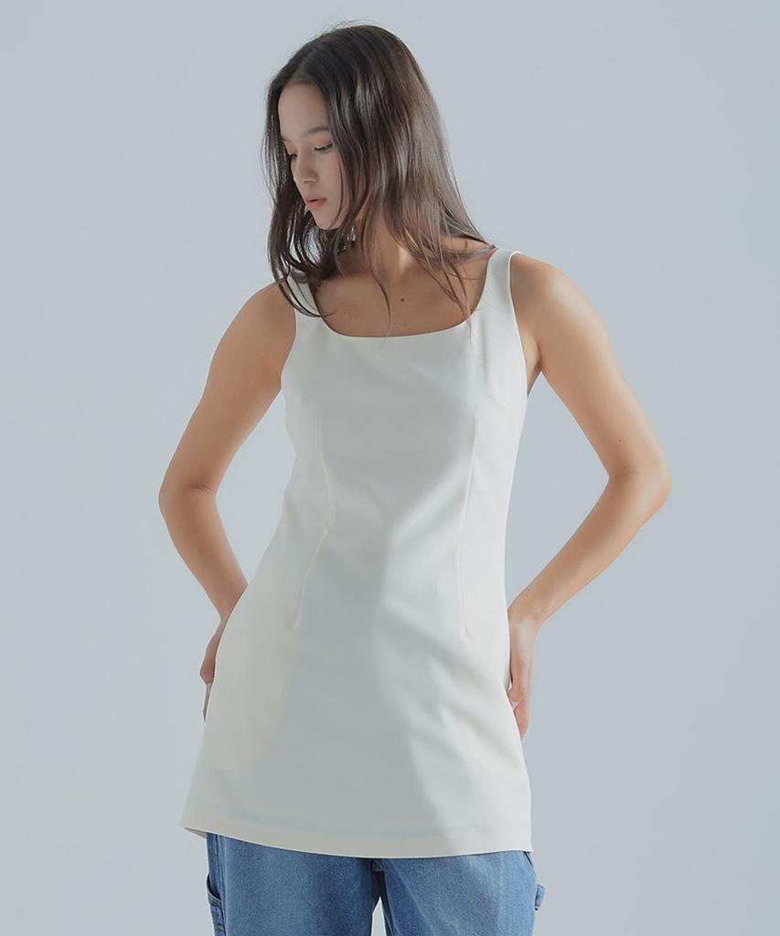 Peulaentigseobiseu Layered Mini Dress - Ivory