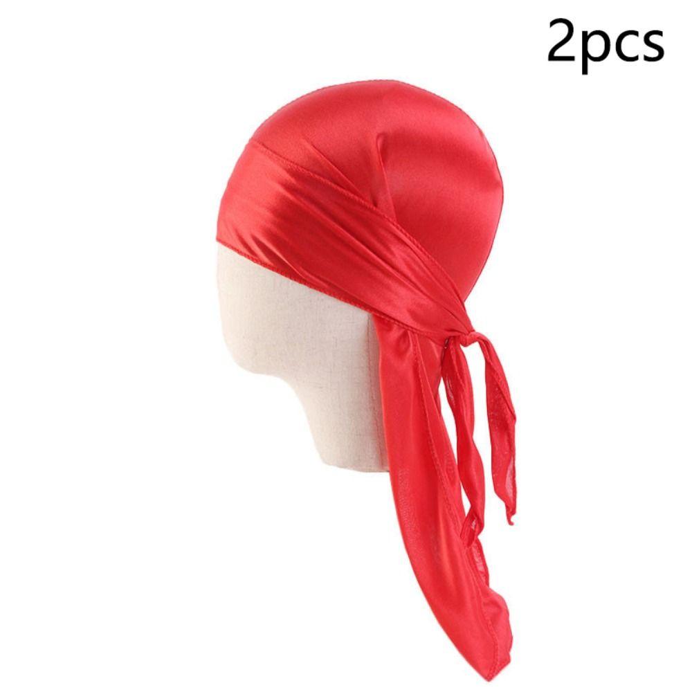 2Pcs Durag Pirate Hat Pirate Baby Turban Hijab Bandana Elastic Headwrap  Children