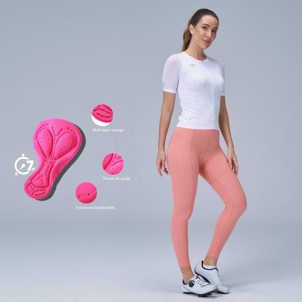 Hiserwa Women's High-Waist Cycling Pants - Hip-Lifting, Breathable, Quick-Dry, Elastic, Mid-Short Distance