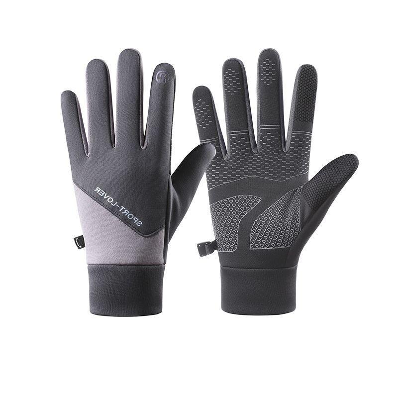 Outdoor Cycling Sports Gloves Unisex Thick Warm Motorcycle Riding Full Finger Gloves Touch Screen Anti Slip Cold Resistant Glove