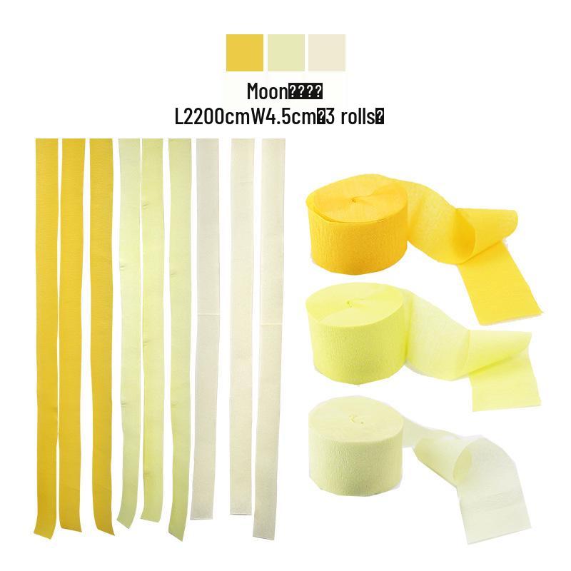 3-Pack Colored Crepe Paper Streamers for Birthday Decorations