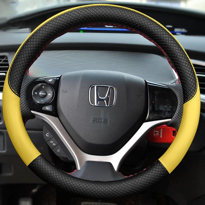 gjzh3 Car Steering Wheel Cover Anti-slip Braid Artificial Leather For Honda Civic Civic 9 2012 2013 2014 2015 Car Accessories