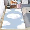 Minimalist Blue Sky and White Cloud Printed Floor Mat Children's Bedroom Decorative Door Mat Nordic Style Entrance Anti Slip Rug