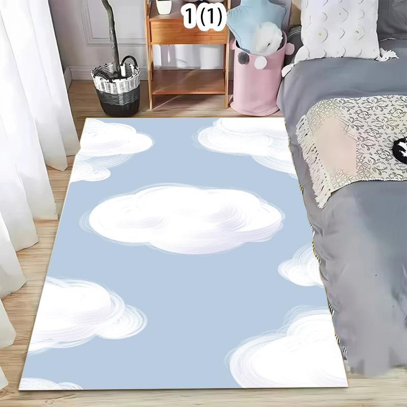 

Minimalist Blue Sky and White Cloud Printed Floor Mat Children s Bedroom Decorative Door Mat Nordic Style Entrance Anti Slip Rug 40X60cm