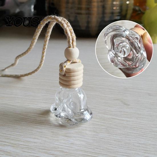 Indoor Aromatic Hanging Decor Car Perfume Bottle Pendant, Creative Air Freshener Diffuser Essential Oil for Vehicle, Portable Holder, Interior