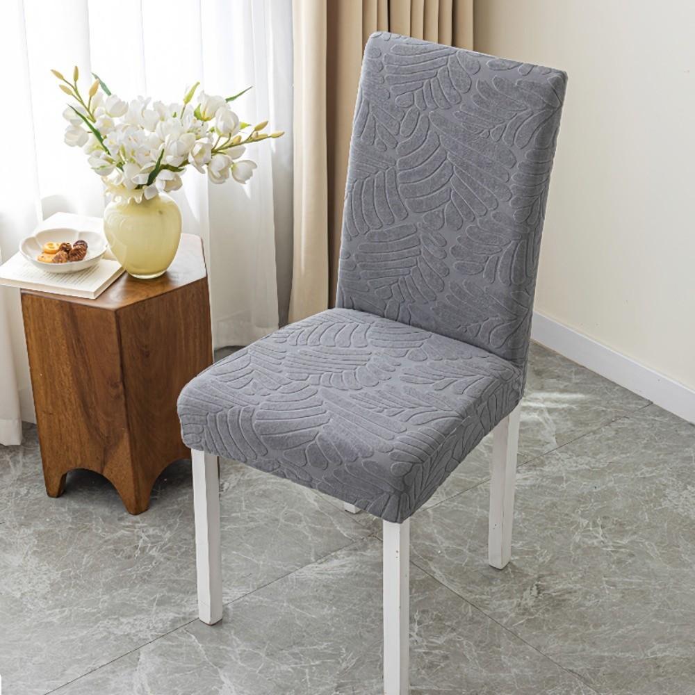 

Jacquard Integrated Seat Cover Anti-slip Stool Slipcover Backrest Protector for Home Decoration сірий