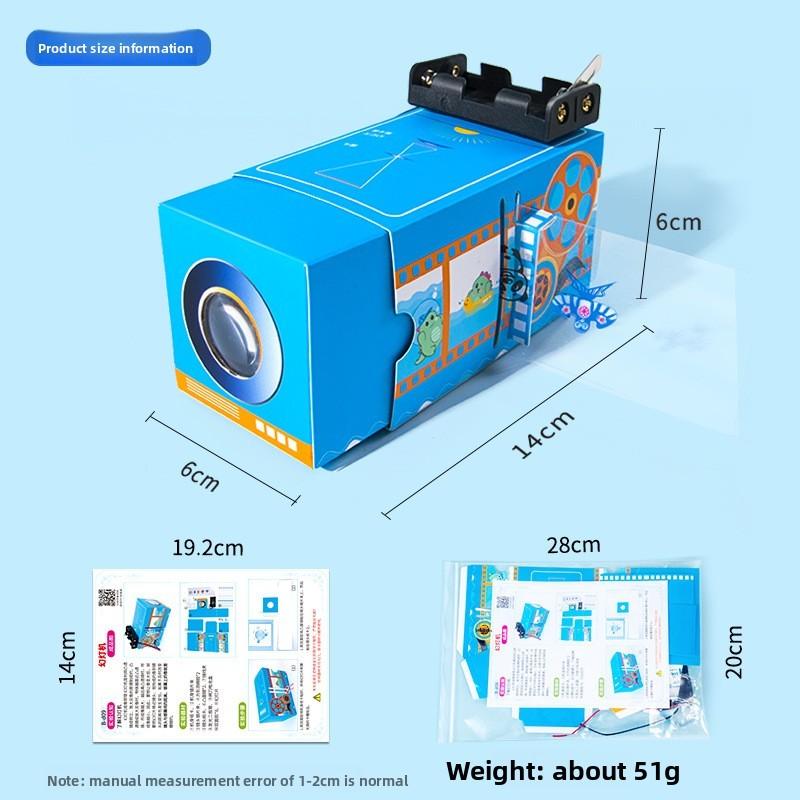Kit de Projeto Científico DIY Projetor de Slides Para Educação Infantil e Aprendizagem Prática