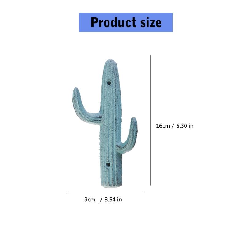 Decorative Cactus Shape Iron Hook Easy Install Clothes Storage Rack Backpacks Key Bag Hanging Solution Home Decoration