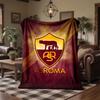 Coperta in Pile Tema AS Roma Morbida e Accogliente Coperta in Peluche per Camera da Letto Divano Viaggio