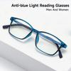 New Anti Blue Light Reading Glasses For Men And Women Blocking Blue Light Optical Lenses Oculos Rectangle Gafas +1.0 +4.0