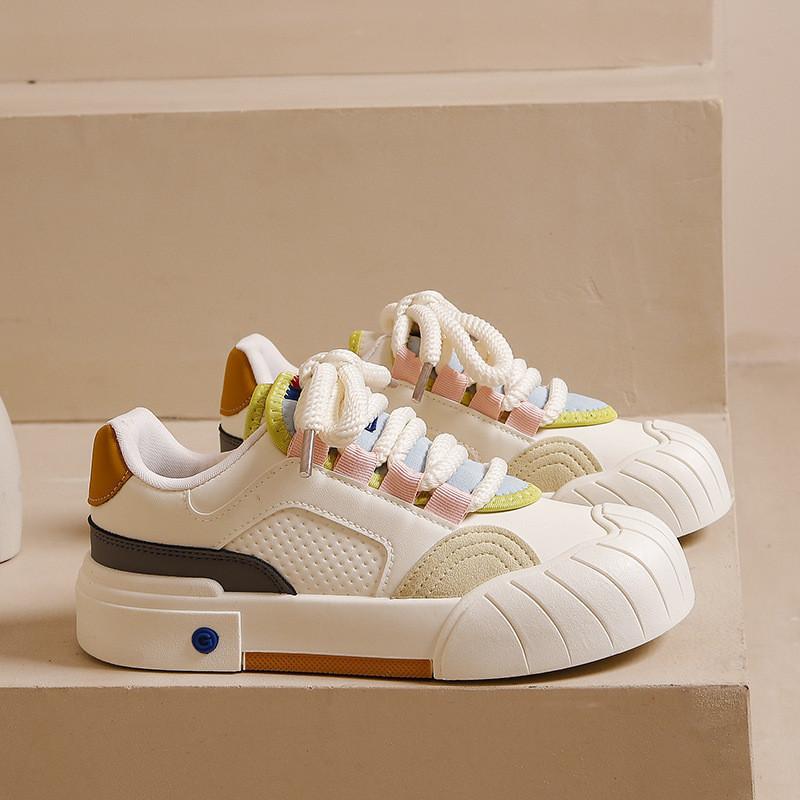 

Gentle wind chic shoes new 2025 popular female tide brand sports shoes with skirts girls white shoes versatile 40 бежевий