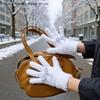 Adorable Cozy Ribbon Plush Gloves, Thermal Handwear for Students, Ladies Winter Fashion, Perfect Christmas Gift