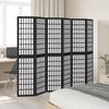 Vidaxl Parawan Pokojowy, 6-Panelowy, Czarny, Lite Drewno Paulowni