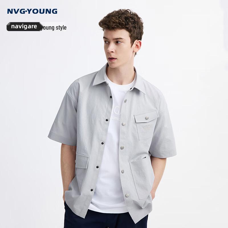 Navigare Men s Short Sleeve Casual Shirt M