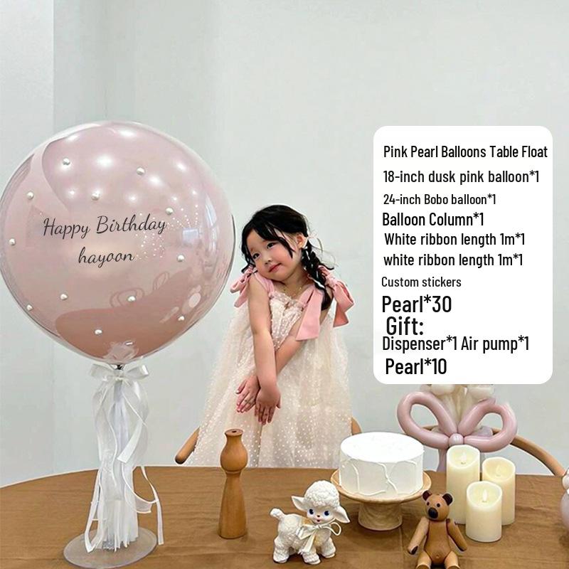 Rosa Perlen-Kuchenballons, Geburtstags- & Hochzeitsdekorationen, Bobo-Ballons für Partys & Anträge
