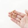 4pcs/lot 14K 18K Gold Color Plated Balance Round OT Buckle Clasps Bracelet End O Toggle Connection ClaspsFor DIY Jewelry Finding