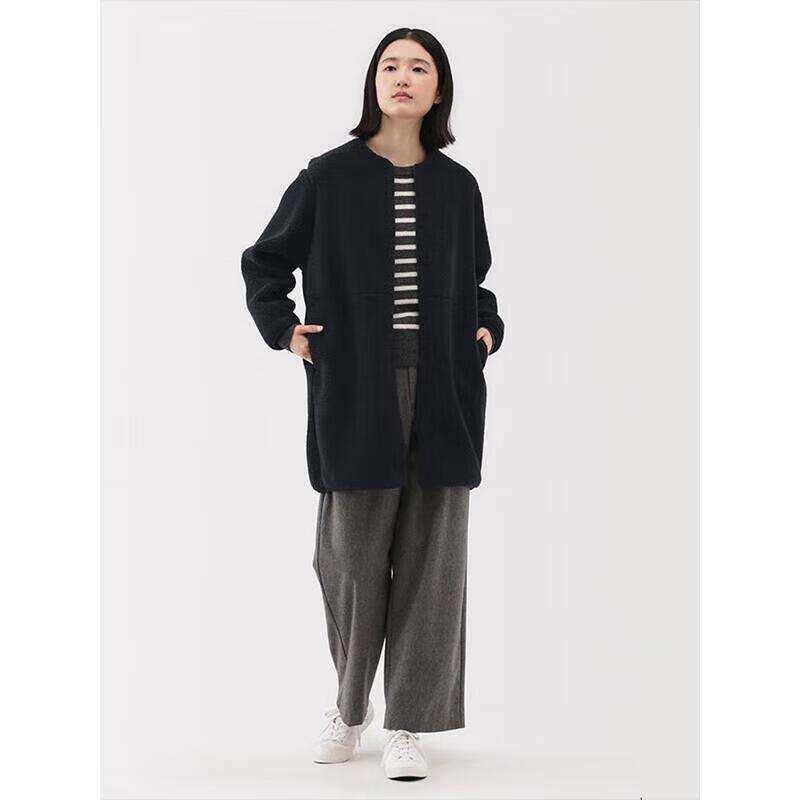 MUJI Women's Long-Pile Fleece Coat