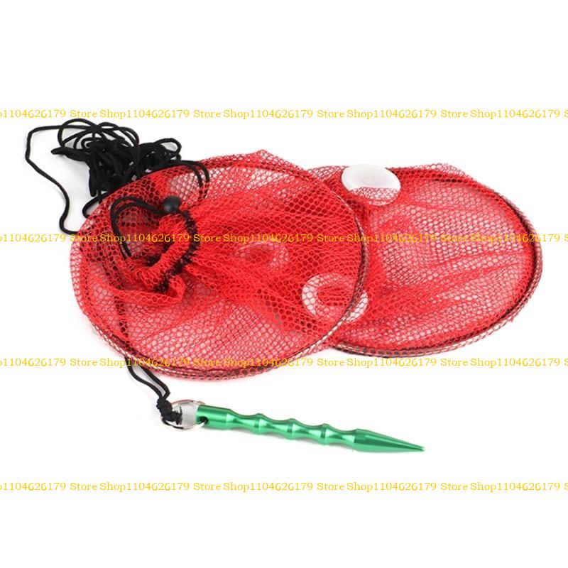 A1A2 Fishing Baits Trap Foldable Fish Basket for Shrimp Heavy Duty Braided Fishing Net with Storage Bag Basket Baits Cage