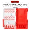 Portable Drill Bit Case Impact Resistant Plastic Tool Organizer Holder With Removable Trays For Construction Site Garage