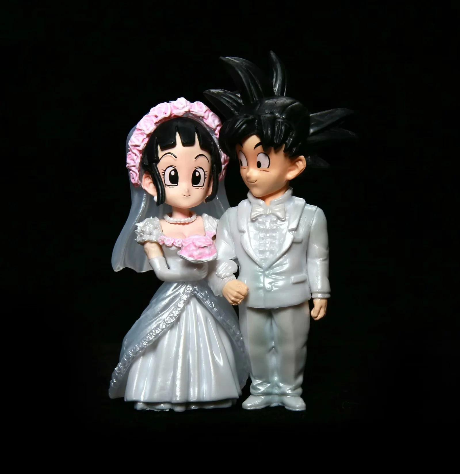 Dragon Ball Goku And Chichi Wedding Gk Statue Boxed Collectible Figure Wedding Scene Anime Model For Dragon Ball Fans Collectors