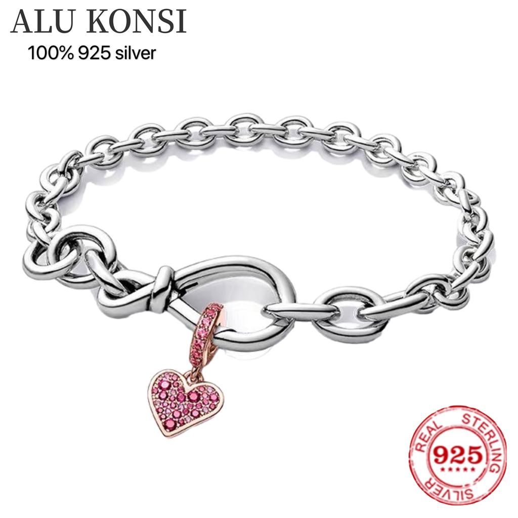 S925 Sterling Silver Pan Bracelets Snake Chain Charm Bracelet Fit Original Charms For Women Girl Diy Making Jewelry