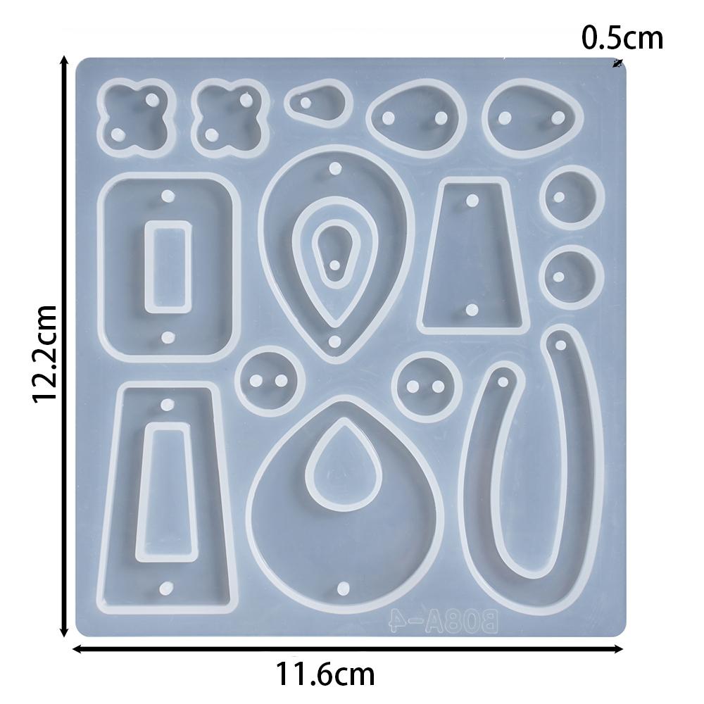 Ohrhänger Epoxidharz Silikonform Geometrisch Unregelmäßig Geformte Schlüsselanhängerform DIY Schmuckherstellung Anhänger Gießform
