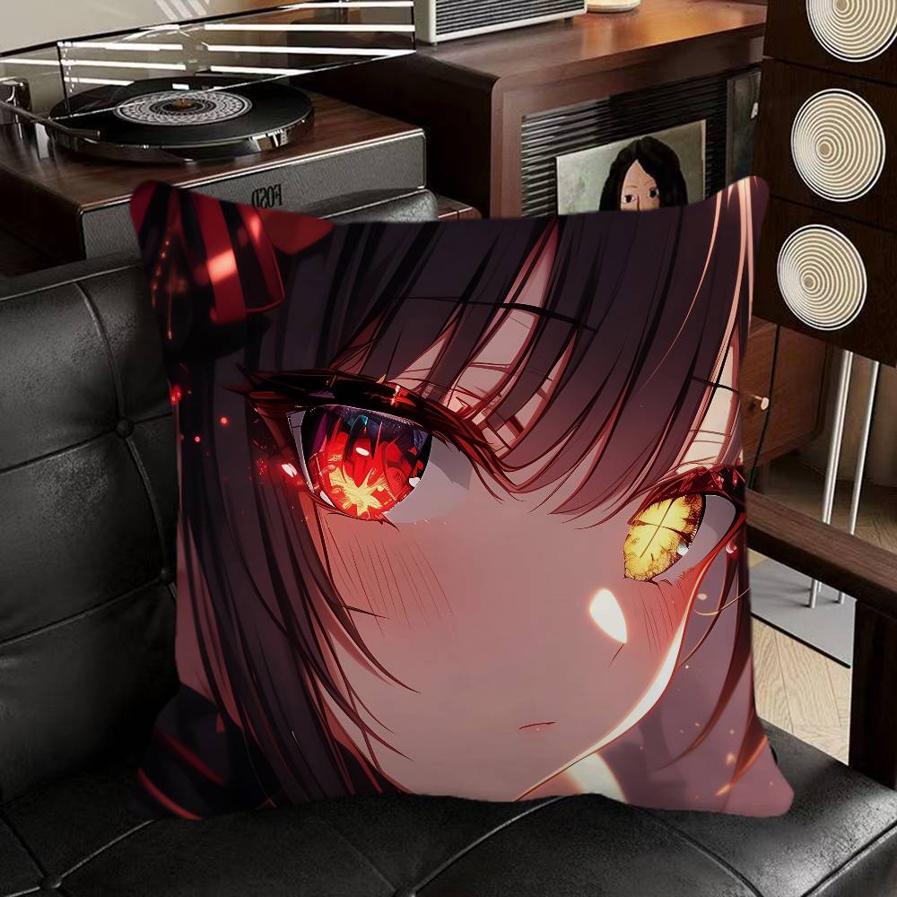 Kurumi Tokisaki Anime Kissenbezug Quadratisches Kissen Schlafzimmer Sofa Freizeit Komfort Kissen Auto Heimdekoration