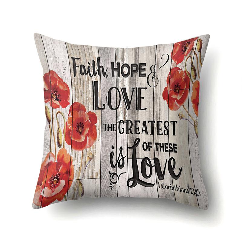 Polyester Pillowcase, Automotive Retro Wood Grain Printing Pillowcase, Waist Cushion Cover, English Cushion, Bedside Cushion Cover