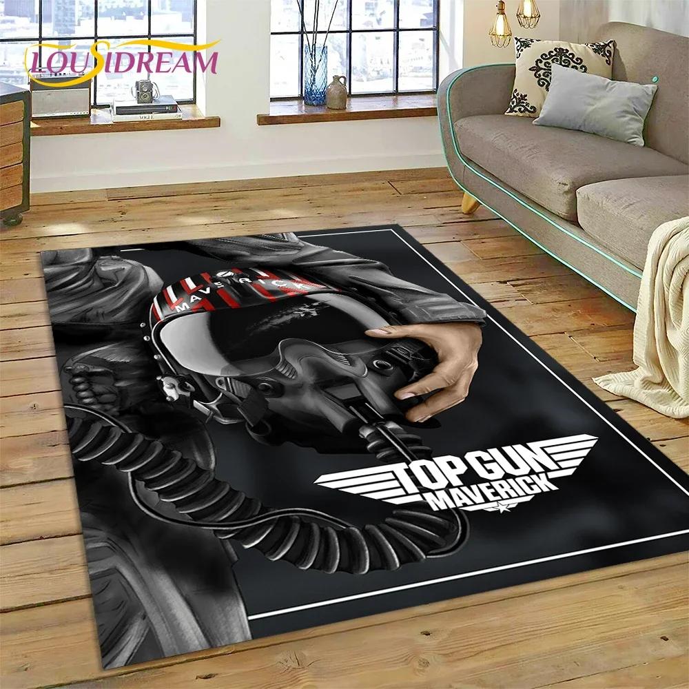 Top Gun Sign Tom Cruise Fighter Carpet Rug for Bedroom Living Room Home Sofa Decoration,Children Game Large Decor Floor Mat Gift