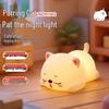 Snoring Cat Silicone Night Light for Kids - Soft Glow Bedside Lamp with Eye Protection