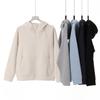 Mens Heavyweight 400G Fleece Hoodie Zip Up Solid Color Casual Sweatshirt Couples Winter