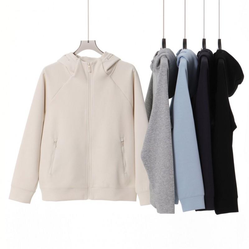 Mens Heavyweight 400G Fleece Hoodie Zip Up Solid Color Casual Sweatshirt Couples Winter