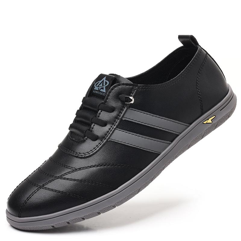 

Men s Leather Casual Shoes Soft Soles Comfortable Flat Bottom Walking Shoes Fashionable Versatile Men s Driving Shoes Anti Slip 44