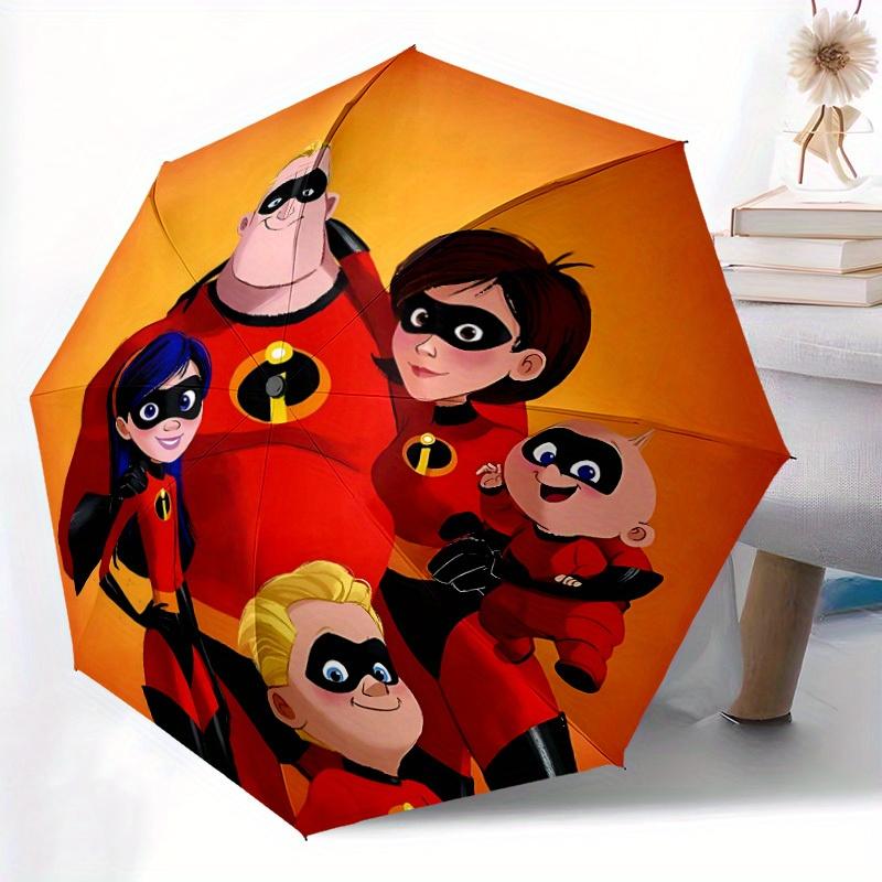1pc Incredibles Family Automatic Folding Umbrella, 8-Rib Portable & Foldable Design, Highqualityy0722124