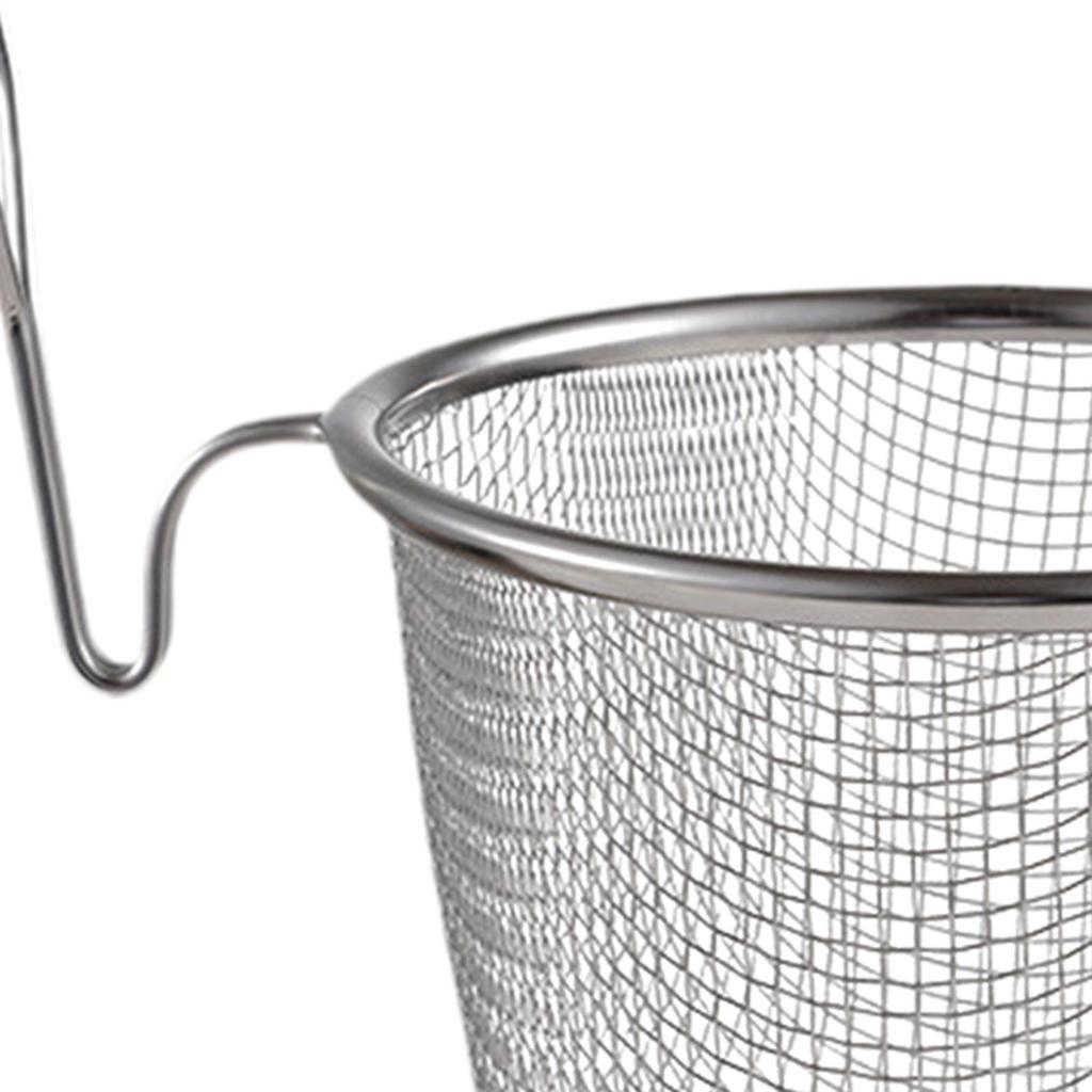Hot Pot Strainer Mesh Pasta Basket with Long Handle for Frying Serving Noodle Sifter Stainless Steel