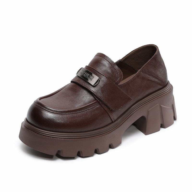 Anti-slip Thick-soled Women's Luxury Casual Leather Shoes