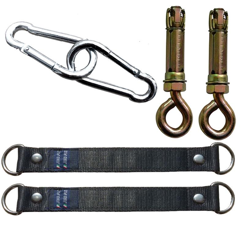 Indoor Children's Swing Set with Large Curved Seat, Hammock Swing Accessories, Hooks, and Connecting Straps