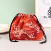 1Pc Japanese Style Drawstring Lunch Box Storage Bag For Travel Picnic Portable Easy Wash Bento Lunch Box Tote Pouch