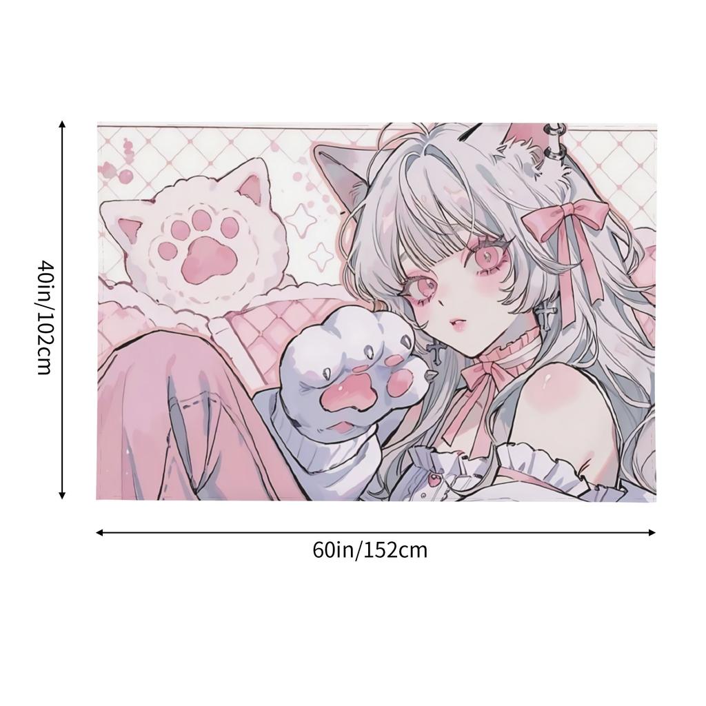 Colorful Anime Girl Tapestry Room Decoration Home Decoration Tapestry Decor Accessories Cute Room Decor