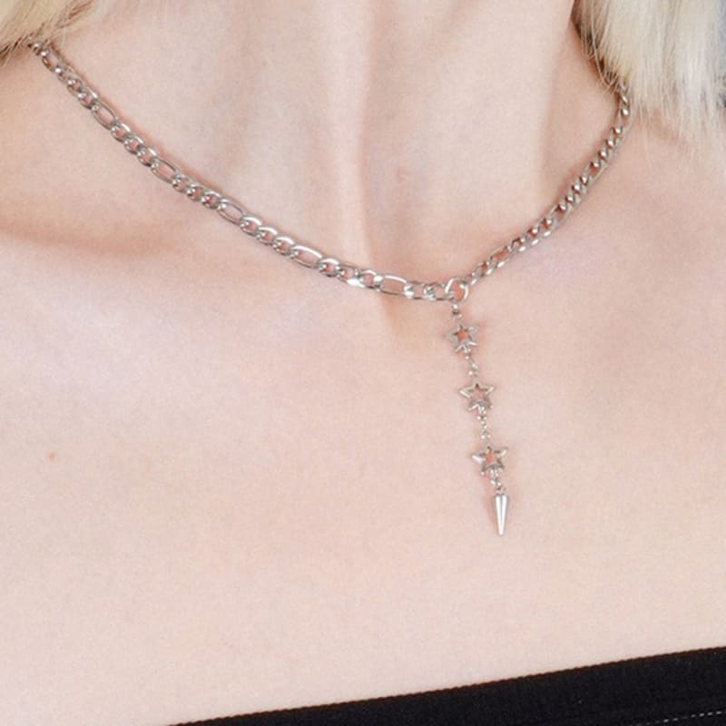 

DARINGDarling Star-Stud drop Necklace SILVER
