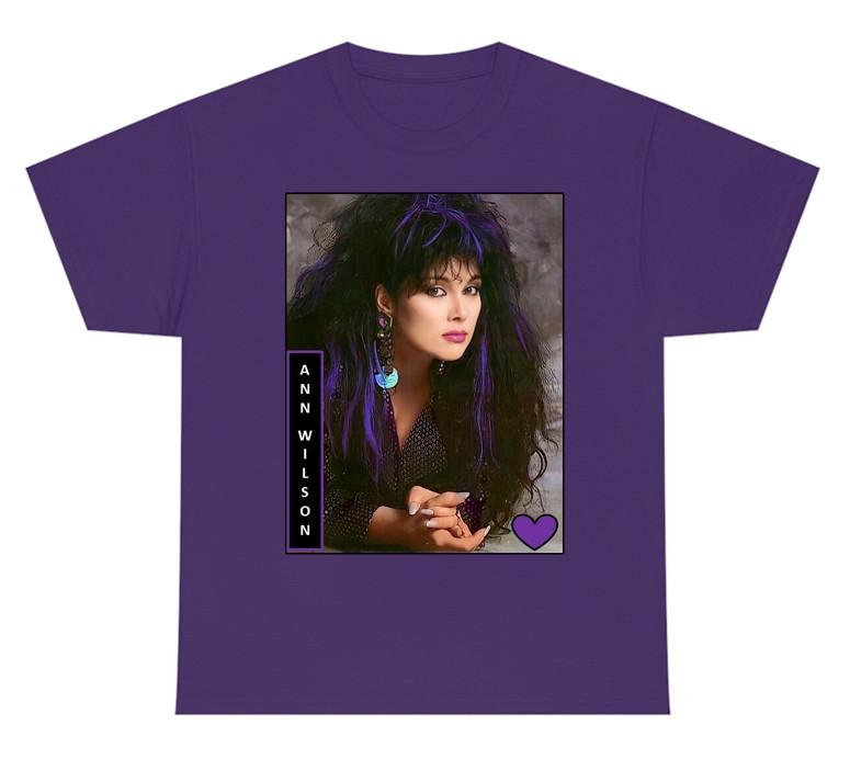 Ann Wilson Heart band T-shirt purple Cotton Unisex All sizes S to 5Xl 1F896 Unisex T-Shirt XXXL