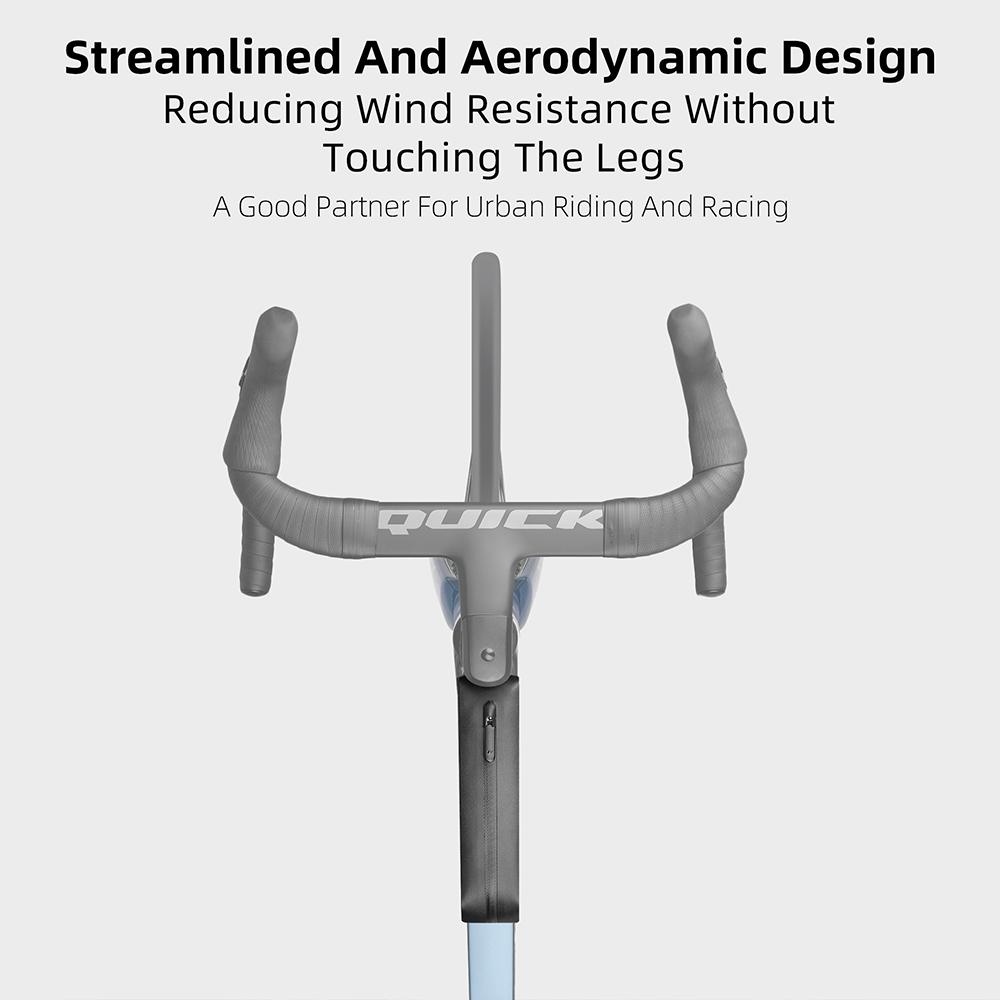 1PC Black Bike Top Tube Bag With Bolt Mounted & Strap Waterproof Aerodynamic Low Drag Fit For Mtb Road Bicycle Storage Pack