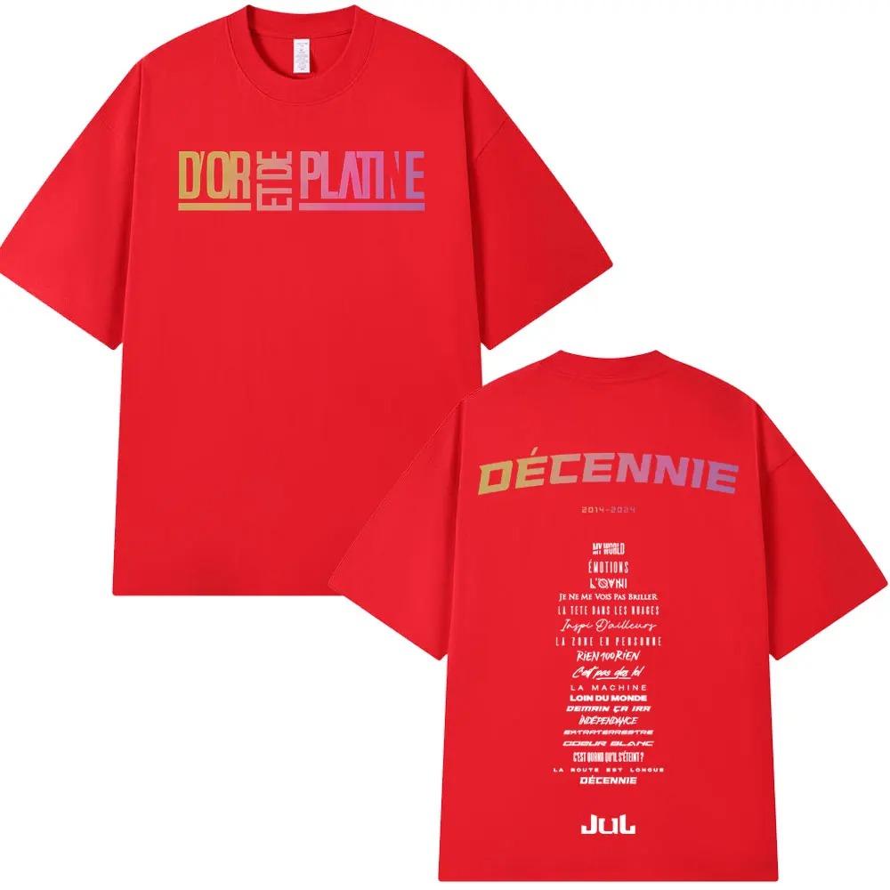 Rap Singer Jul Pattern Printed Men's T-shirt Fashionable Hip-hop T-shirt Casual 100% Cotton High-quality Short-sleeved T-shirt