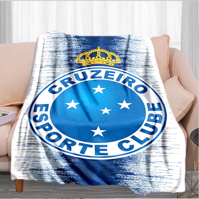 Cru-zeiro Esporte Club Crest Printed Throws Blanket Soft Flannel Blankets for Couch Bed Gifts for Men Women Picnic Blanket Christmas Gifts