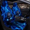 Set di 2, Distintivo Design Teschio con Fiamma Blu, Proteggi Sedili Auto, Accogliente e Adatto a Tutte le Stagioni, Ideale per Auto, SUV e