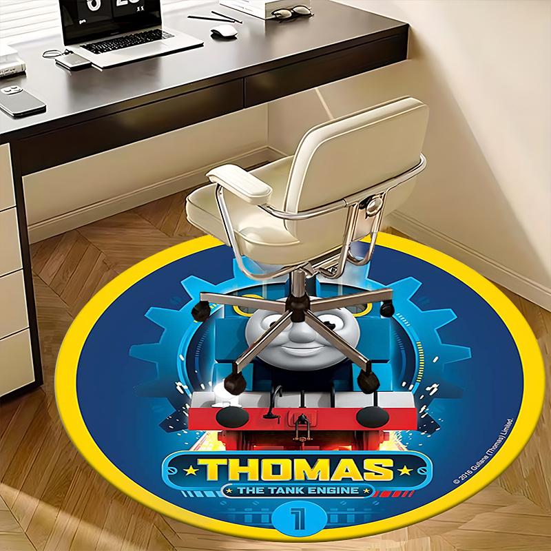 

Thomas,Tank Engine Chair mat Round Rug Office carpet, Machine Washable, Non slip, Suitable for Living Rooms, Bedrooms 100cm